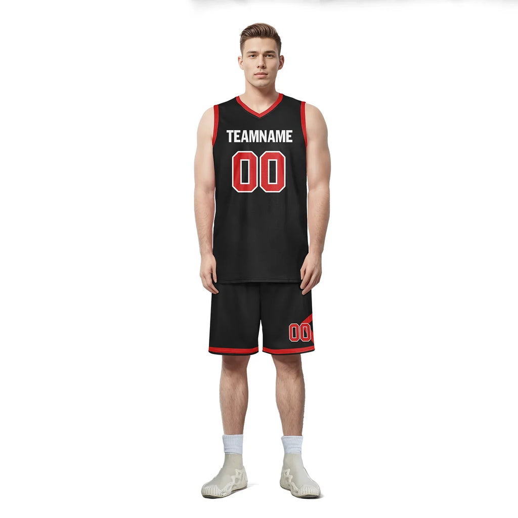 Custom Black Red Classic Style Sports Uniform Basketball Jersey BBJ01-bd0a700f - Coolcustomize