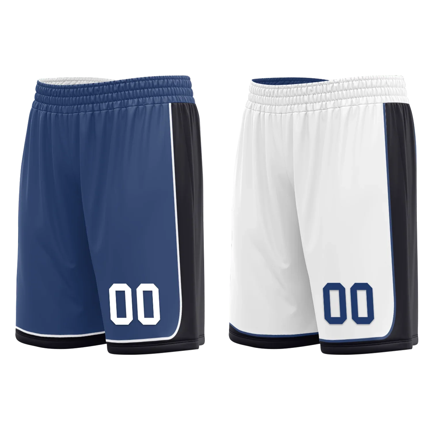 Custom Blue White Classic Style Reversible Basketball Uniform Personalized Ordinary BBJR-D017053 - Coolcustomize