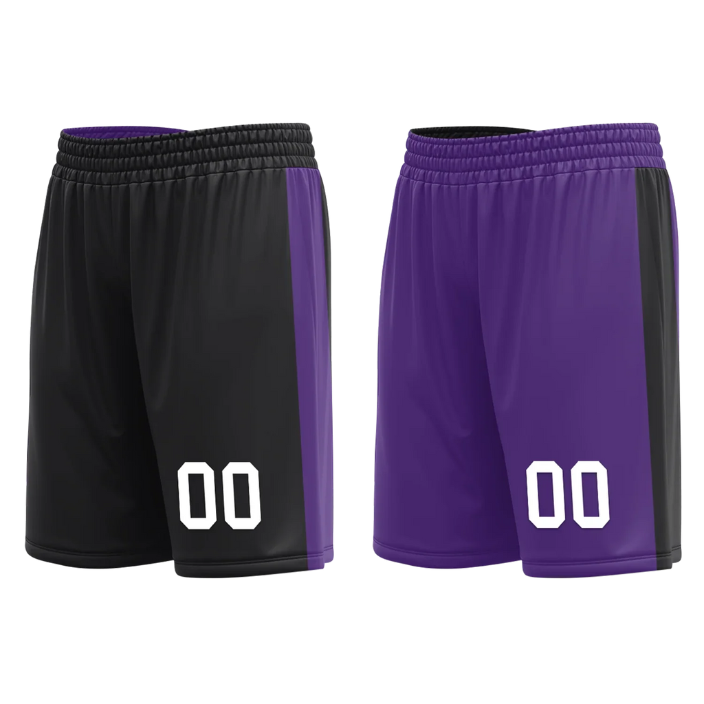 Custom Black Purple Classic Style Reversible Basketball Uniform Personalized Ordinary BBJR-D017035 - Coolcustomize