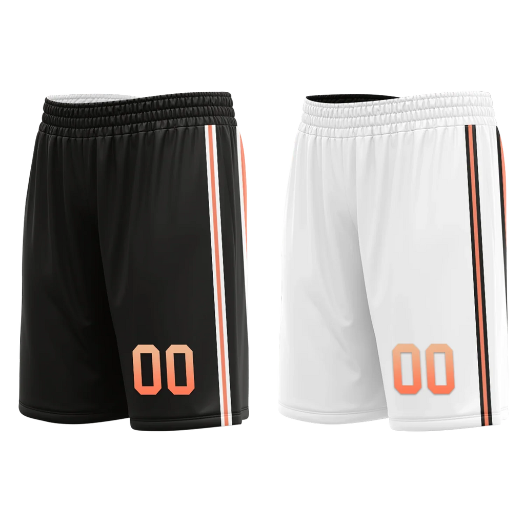 Custom Black White Classic Style Reversible Basketball Uniform Personalized COOLMAX BBJR-D017028 - Coolcustomize