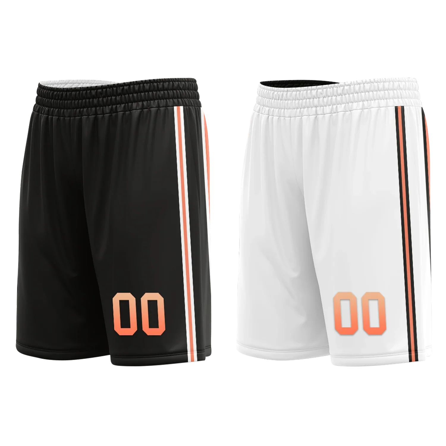 Custom Black White Classic Style Reversible Basketball Uniform Personalized COOLMAX BBJR-D017028 - Coolcustomize