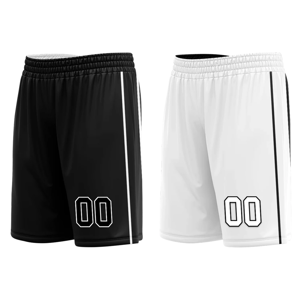 Custom Black White Classic Style Reversible Basketball Uniform Personalized Ordinary BBJR-D017007 - Coolcustomize