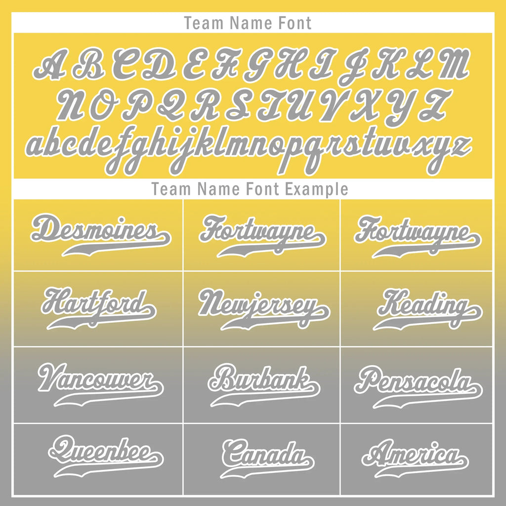 Custom Yellow Grey Fade Fashion Personalized Authentic Baseball Jersey BSBJ01-D0a70fb - Coolcustomize