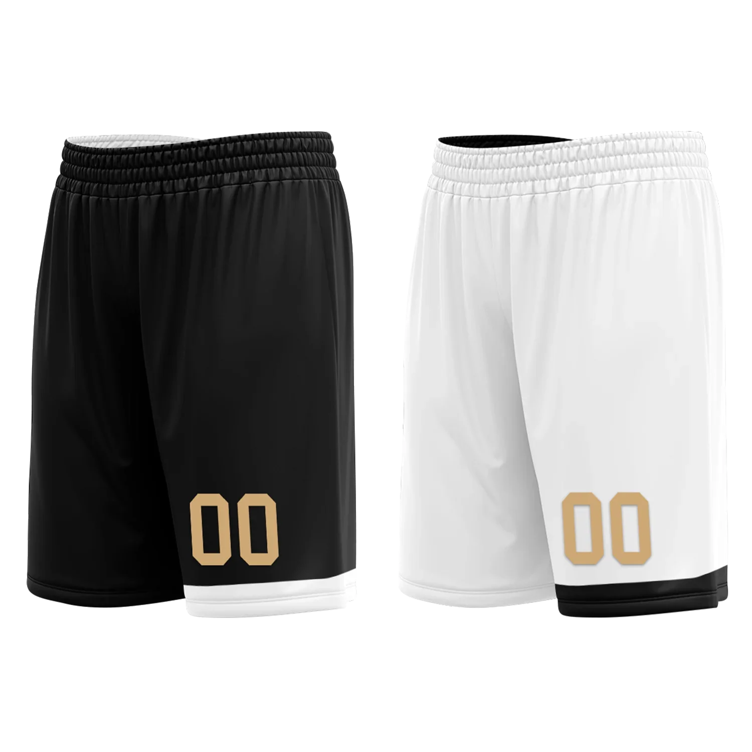 Custom Black White Classic Style Reversible Basketball Uniform Personalized COOLMAX BBJR-D017044 - Coolcustomize
