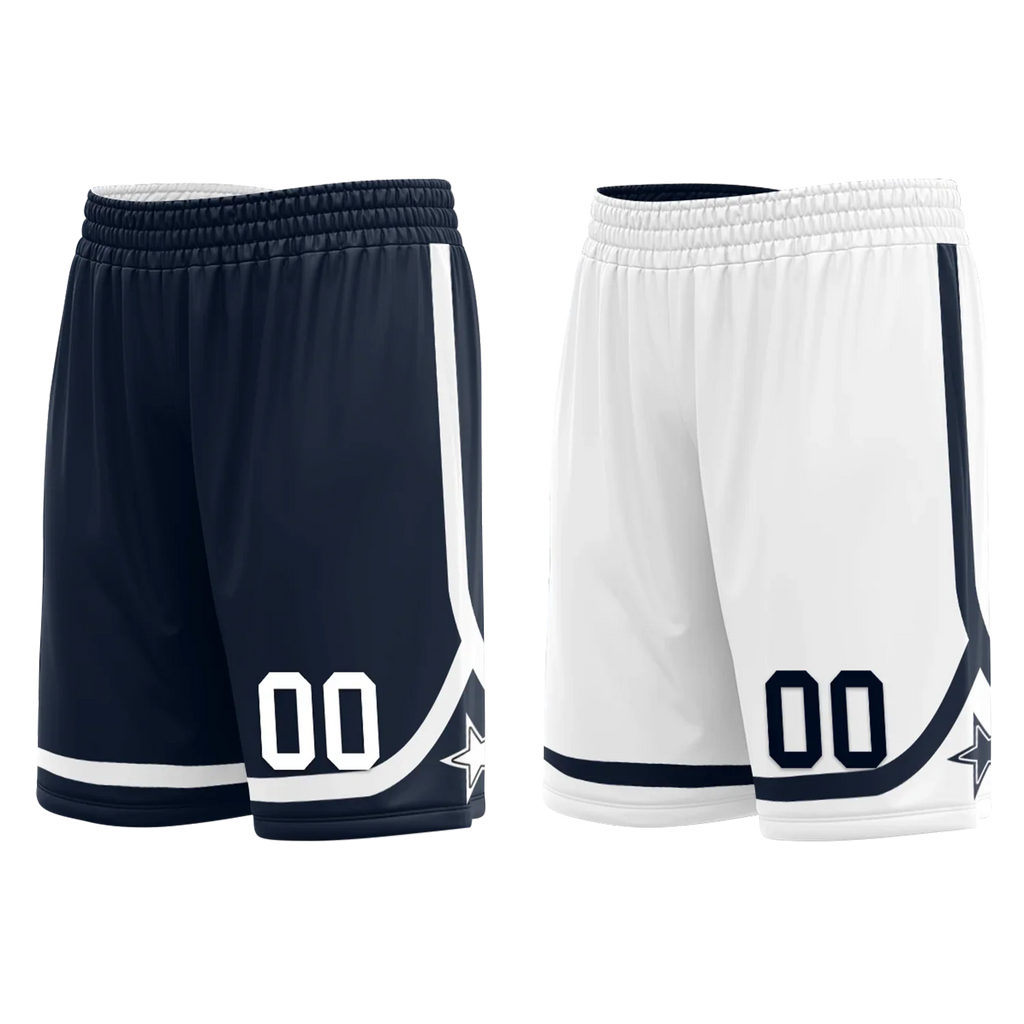 Custom Blue White Classic Style Reversible Basketball Uniform Personalized Ordinary BBJR-D017056 - Coolcustomize