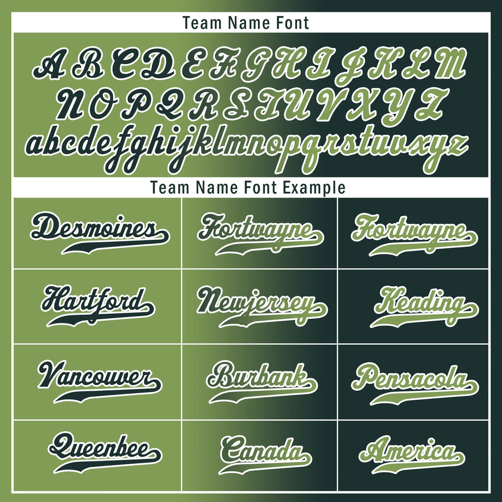 Custom Green Gradient Fashion Personalized Authentic Baseball Jersey BSBJ01-D0a708c - Coolcustomize