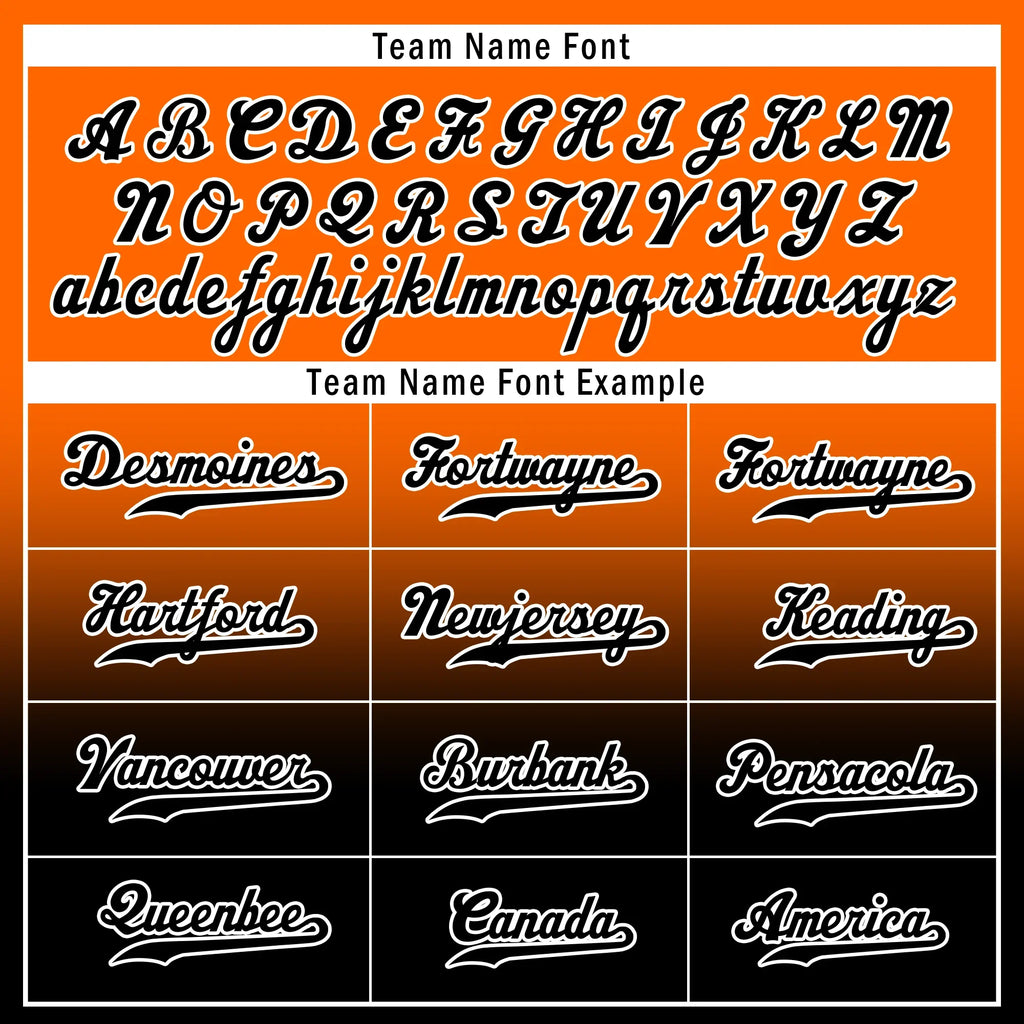 Custom Orange Black Fade Fashion Personalized Authentic Baseball Jersey BSBJ01-D0a70c7 - Coolcustomize