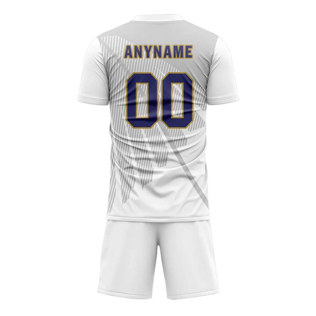 Custom Gray White Soccer Sets Jersey Personalized SCJ101-D28042 - Coolcustomize