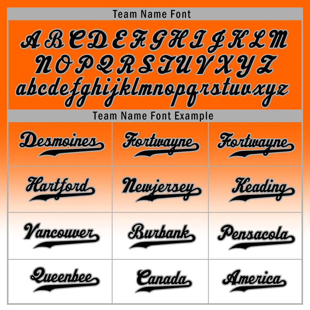 Custom Orange White Fade Fashion Personalized Authentic Baseball Jersey BSBJ01-D0a70dd - Coolcustomize