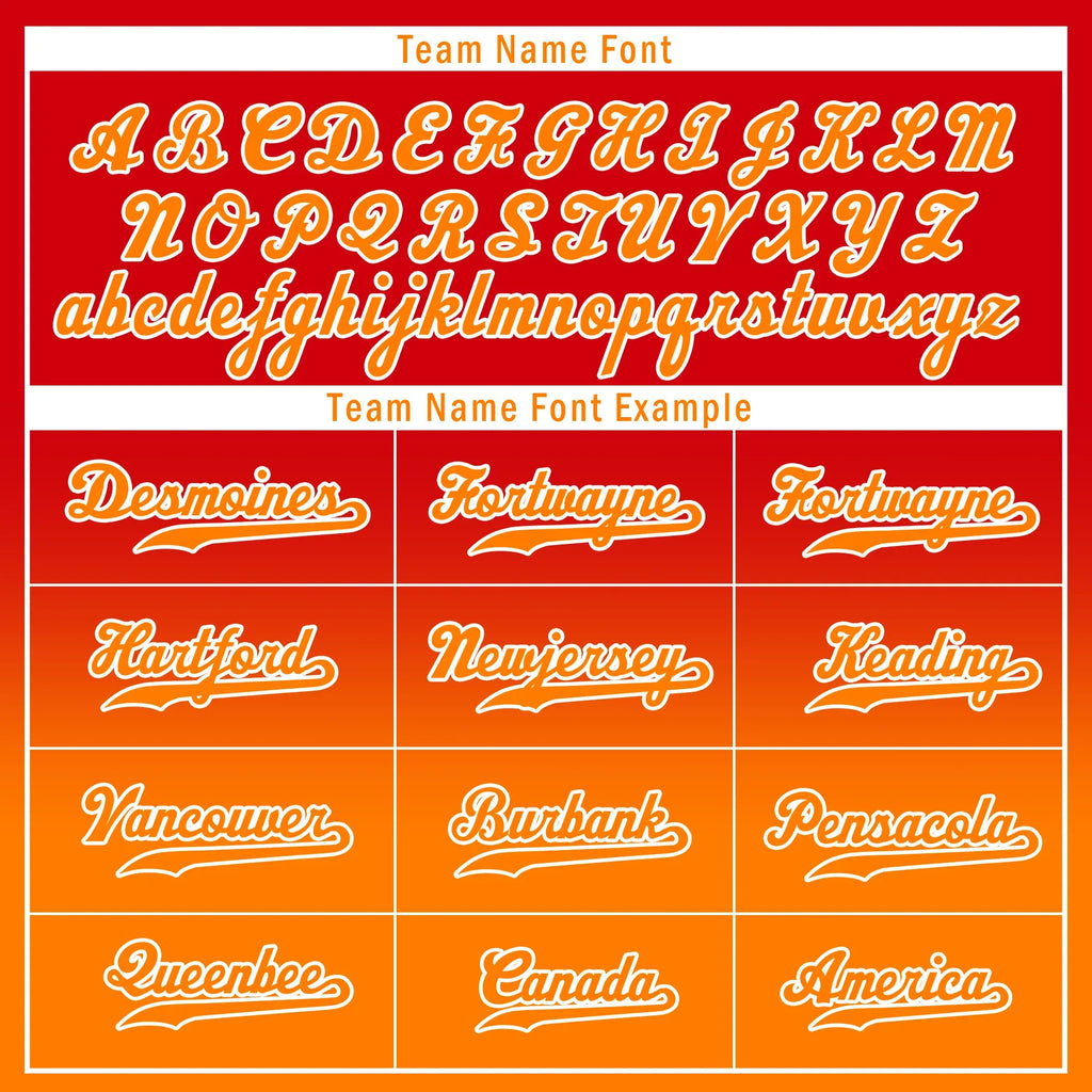 Custom Red Orange Fade Fashion Personalized Authentic Baseball Jersey BSBJ01-D0a70df - Coolcustomize