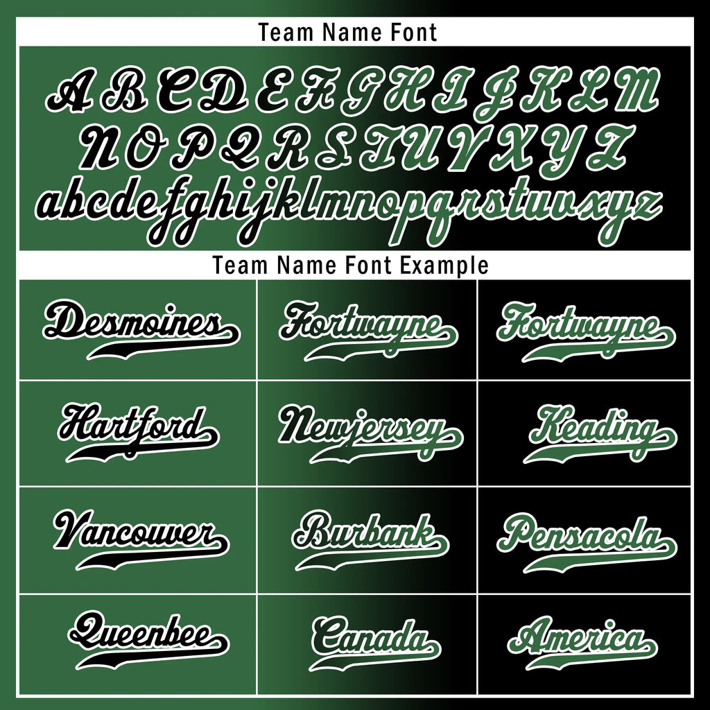 Custom Green Black Gradient Fashion Personalized Authentic Baseball Jersey BSBJ01-D0a707c - Coolcustomize