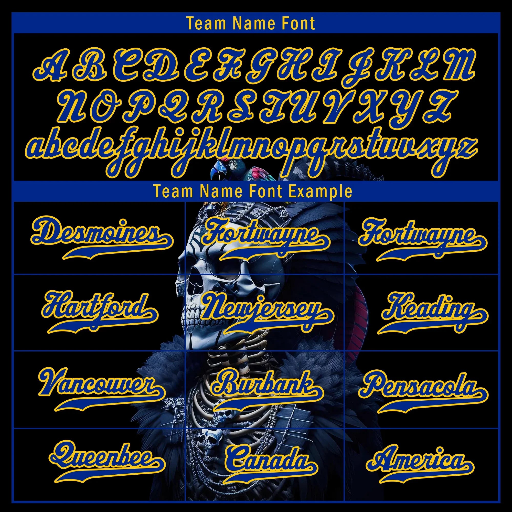 Custom Black Blue Skull Fashion Personalized Authentic Baseball Jersey BSBJ01-D017147 - Coolcustomize