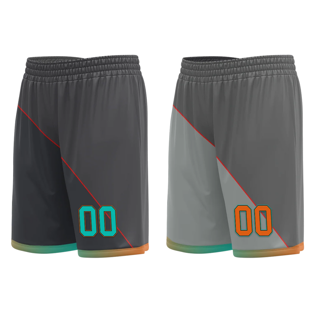 Custom Gray Classic Style Reversible Basketball Uniform Personalized COOLMAX BBJR-D017024 - Coolcustomize