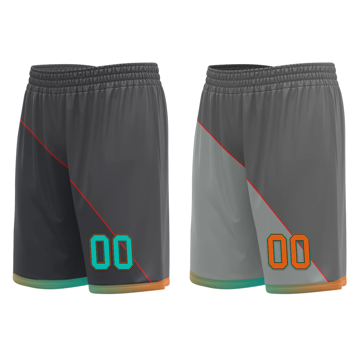 Custom Gray Classic Style Reversible Basketball Uniform Personalized COOLMAX BBJR-D017024 - Coolcustomize