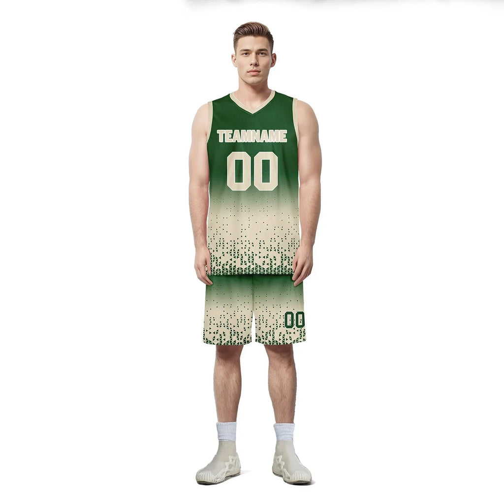 Custom Green Yellow Fade Fashion Sports Uniform Basketball Jersey BBJ01-D020102-7 - Coolcustomize