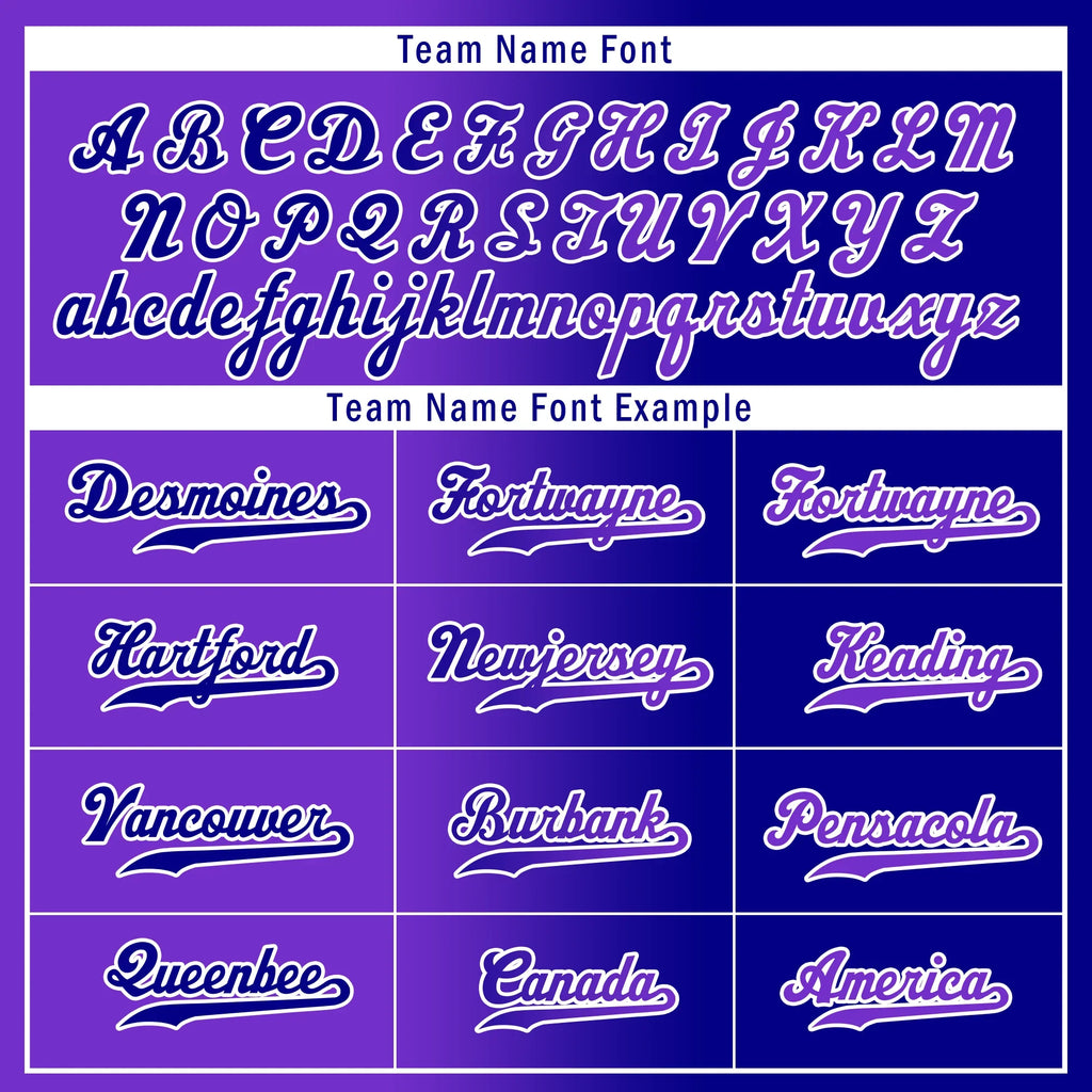 Custom Purple Blue Gradient Fashion Personalized Authentic Baseball Jersey BSBJ01-D0a7a0b - Coolcustomize