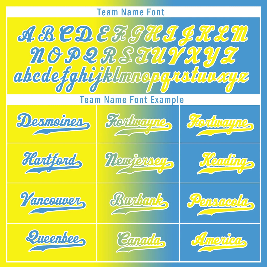 Custom Yellow Blue Gradient Fashion Personalized Authentic Baseball Jersey BSBJ01-D0a7aa0 - Coolcustomize