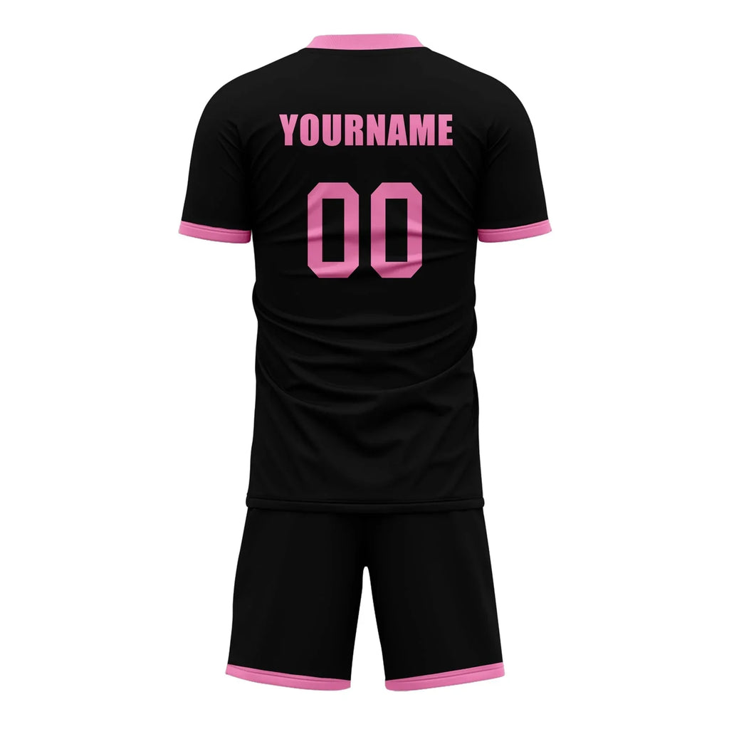 Custom Black Pink Soccer Sets Jersey Personalized SCJ101-D020131-5 - Coolcustomize