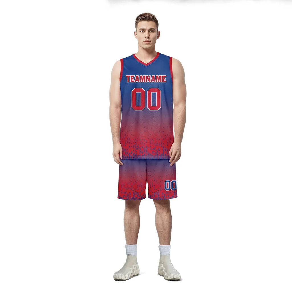 Custom Blue Red Fade Fashion Sports Uniform Basketball Jersey BBJ01-D020102-1 - Coolcustomize