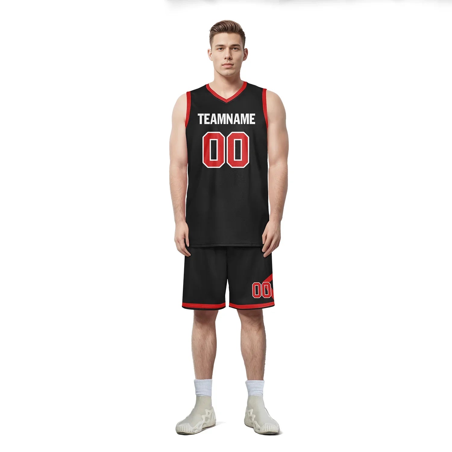 Custom Black Red Classic Style Sports Uniform Basketball Jersey BBJ01-bd0a700f - Coolcustomize