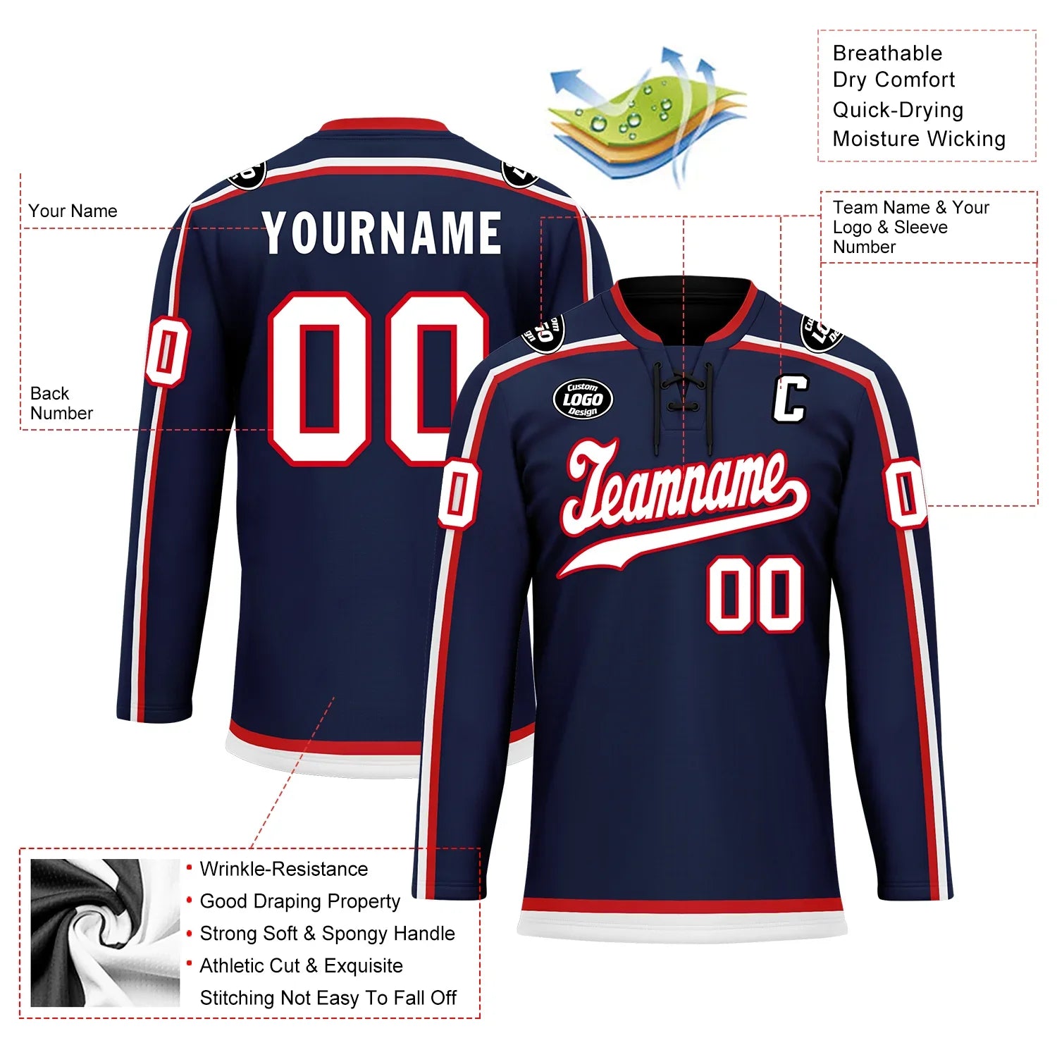 Custom Blue Personalized Hockey Jersey HCKJ01-D0a70fb - Coolcustomize