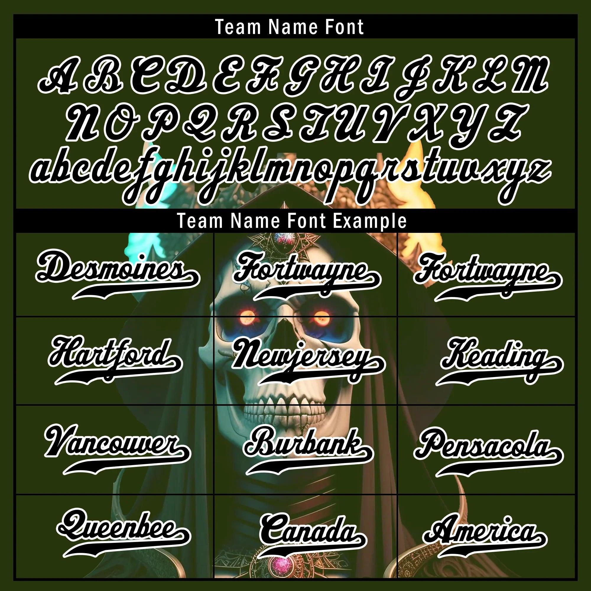 Custom Green Black Skull Fashion Personalized Authentic Baseball Jersey BSBJ01-D017152 - Coolcustomize