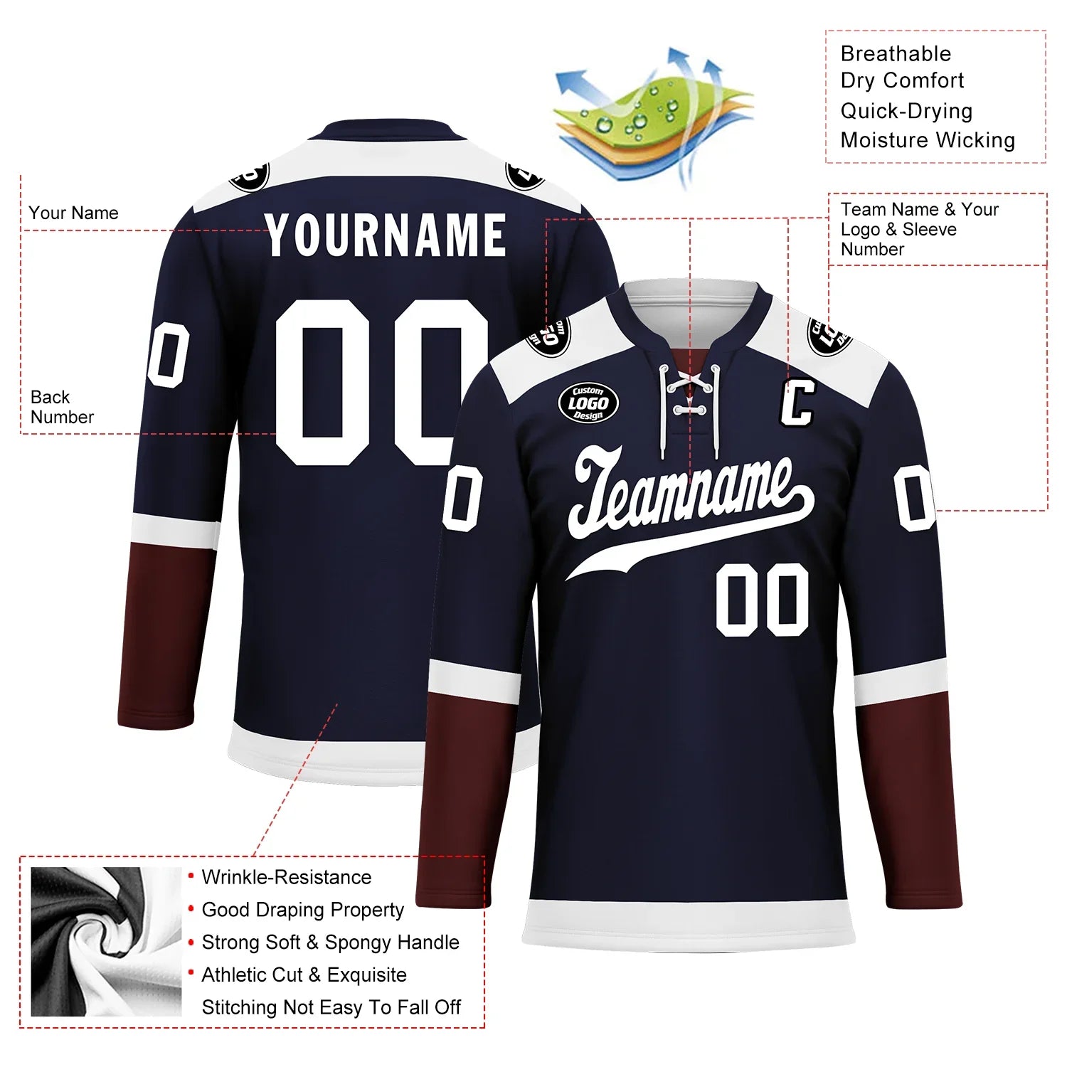 Custom Blue Personalized Hockey Jersey HCKJ01-D0a70eb - Coolcustomize