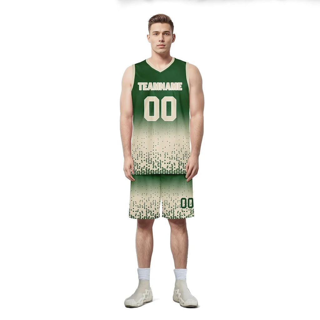 Custom Green Yellow Fade Fashion Sports Uniform Basketball Jersey BBJ01-D020102-7 - Coolcustomize