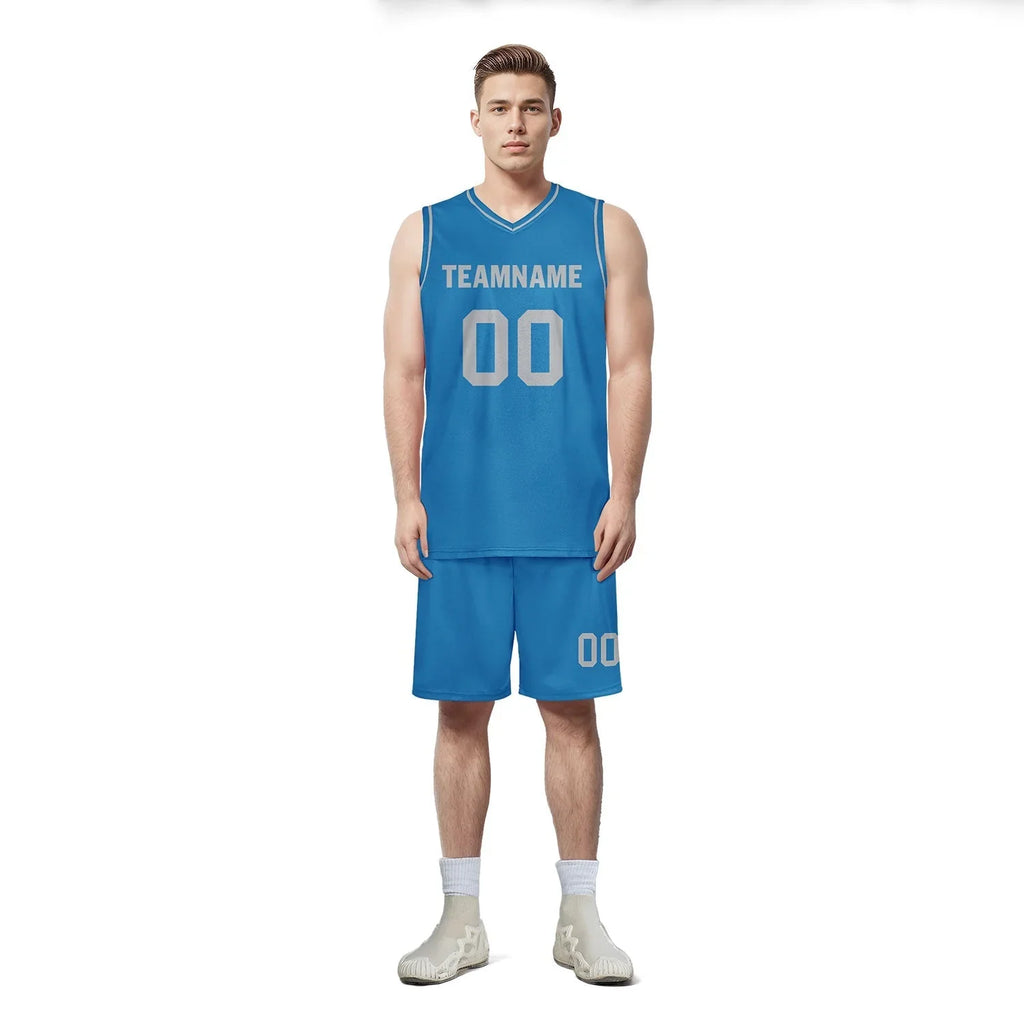 Custom Blue Classic Style Sports Uniform Basketball Jersey BBJ01-D020105-11 - Coolcustomize