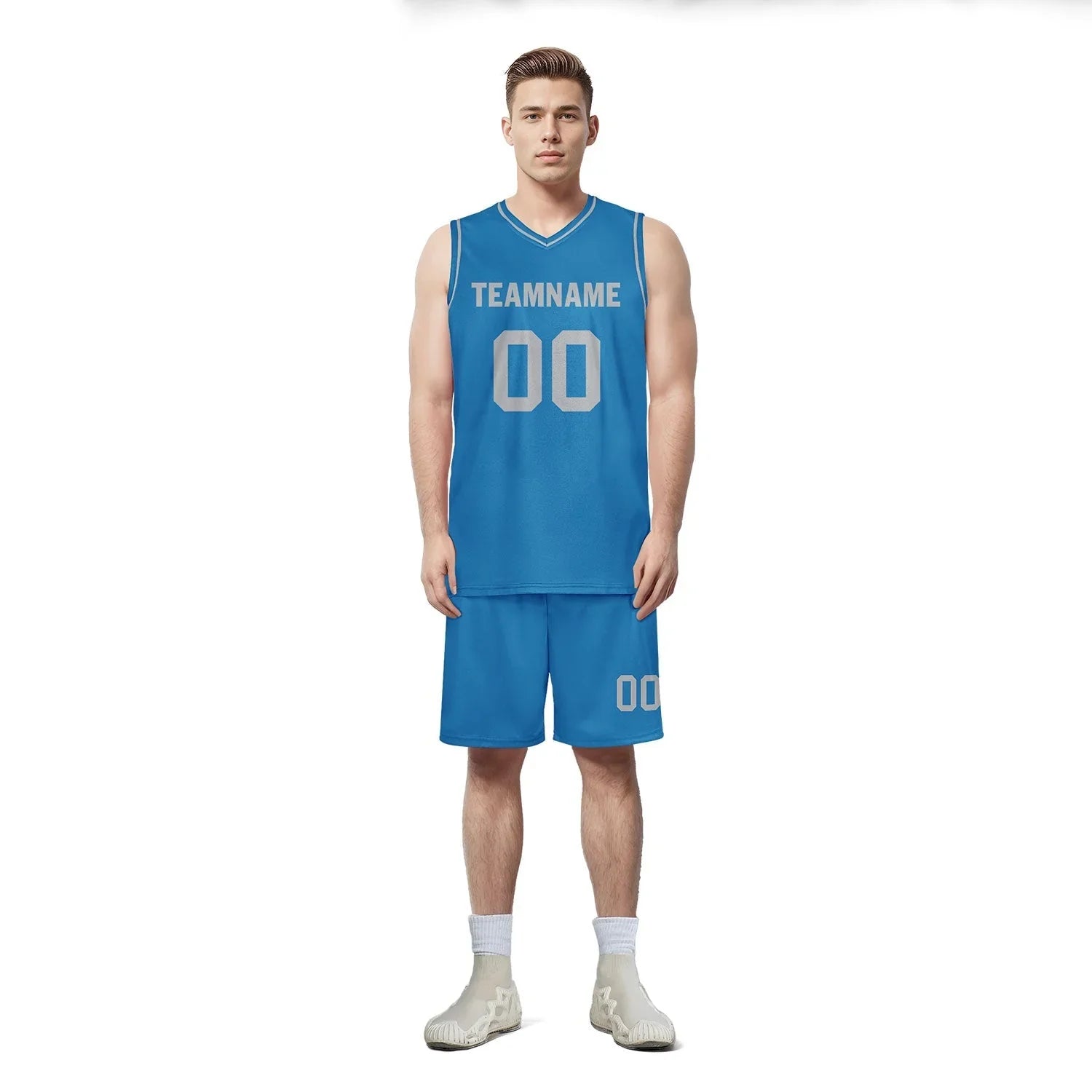 Custom Blue Classic Style Sports Uniform Basketball Jersey BBJ01-D020105-11 - Coolcustomize