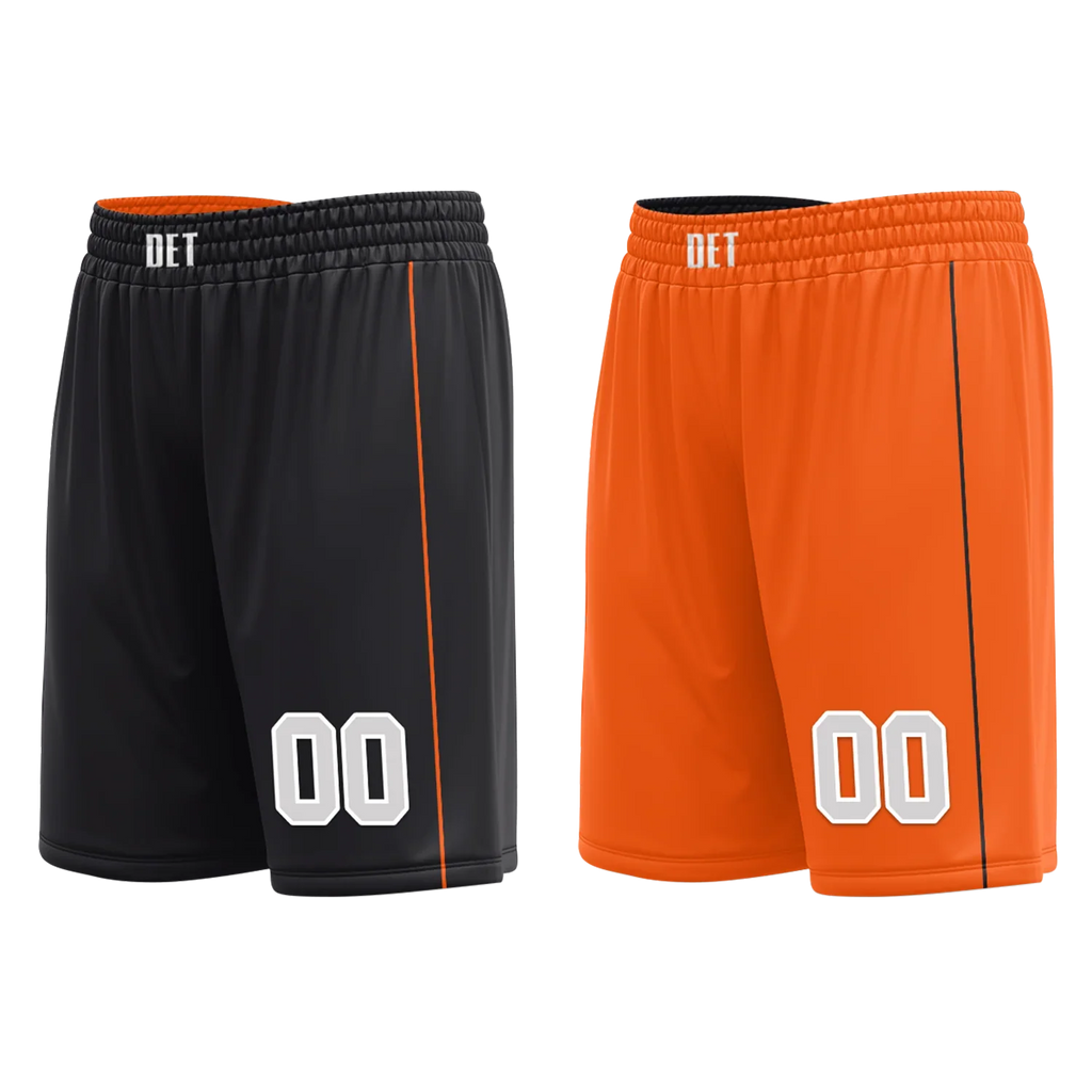 Custom Black Orange Classic Style Reversible Basketball Uniform Personalized Ordinary BBJR-D017019 - Coolcustomize