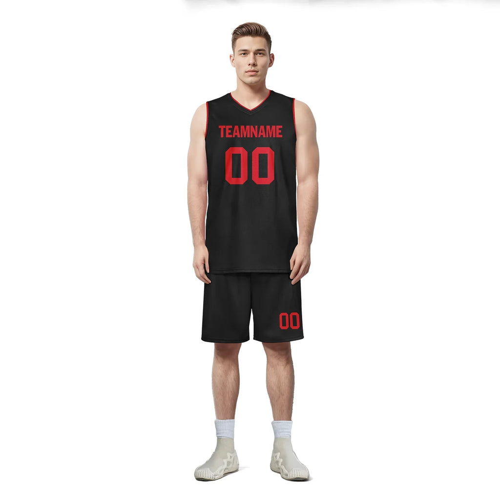 Custom Black Red Classic Style Sports Uniform Basketball Jersey BBJ01-bd0a70a8 - Coolcustomize