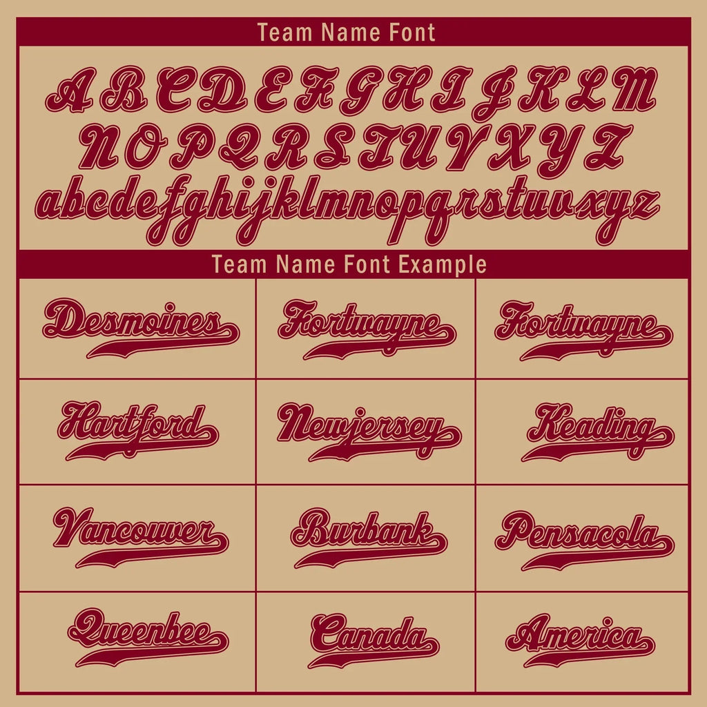 Custom Burgundy Tan Zebra Pattern Personalized Authentic Baseball Jersey BSBJ01-D020201-8 - Coolcustomize