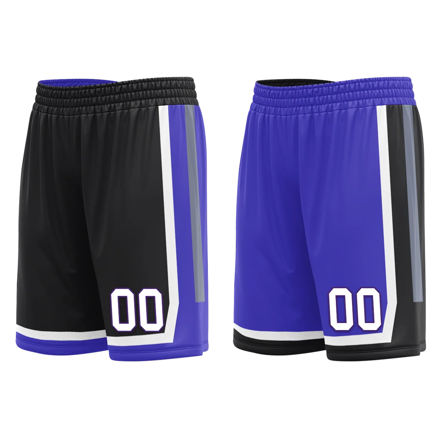 Custom Black Blue Classic Style Reversible Basketball Uniform Personalized Ordinary BBJR-D017036 - Coolcustomize