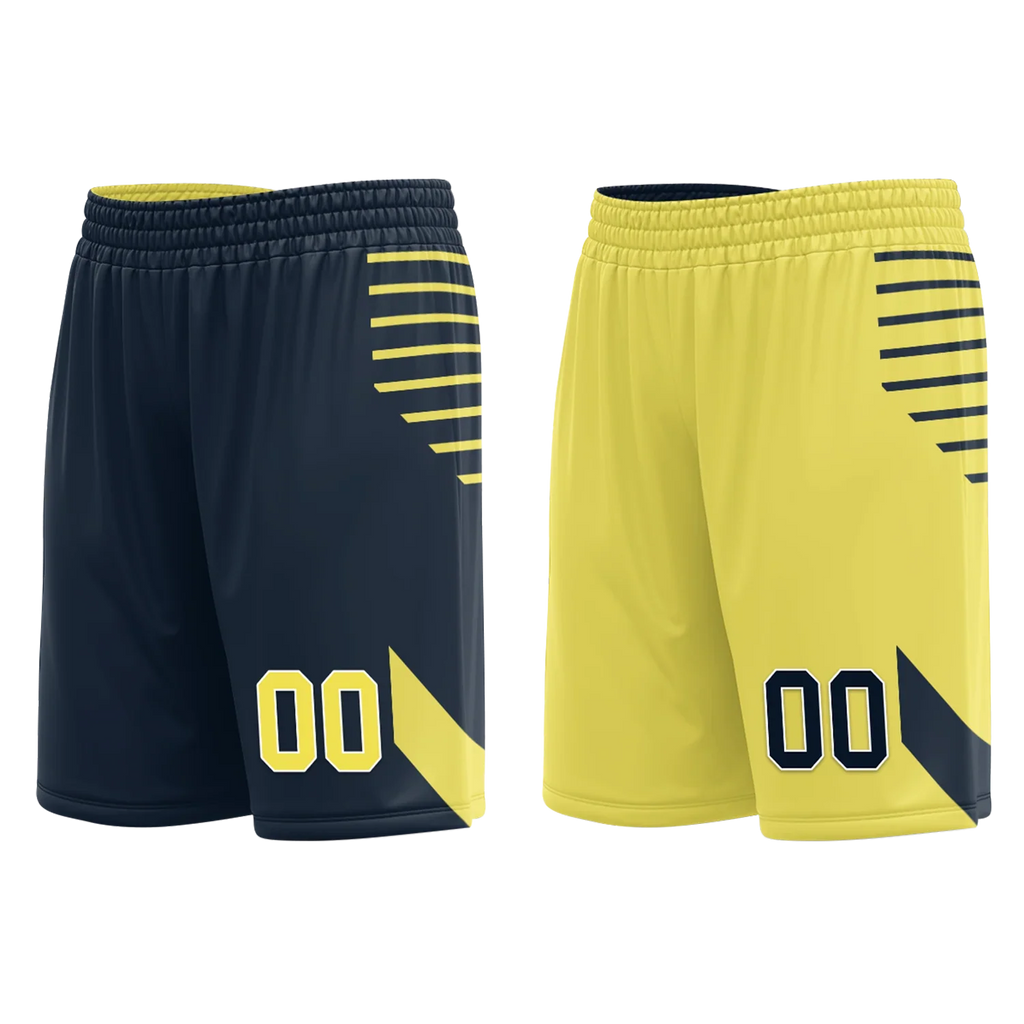 Custom Blue Yellow Classic Style Reversible Basketball Uniform Personalized Ordinary BBJR-D017059 - Coolcustomize