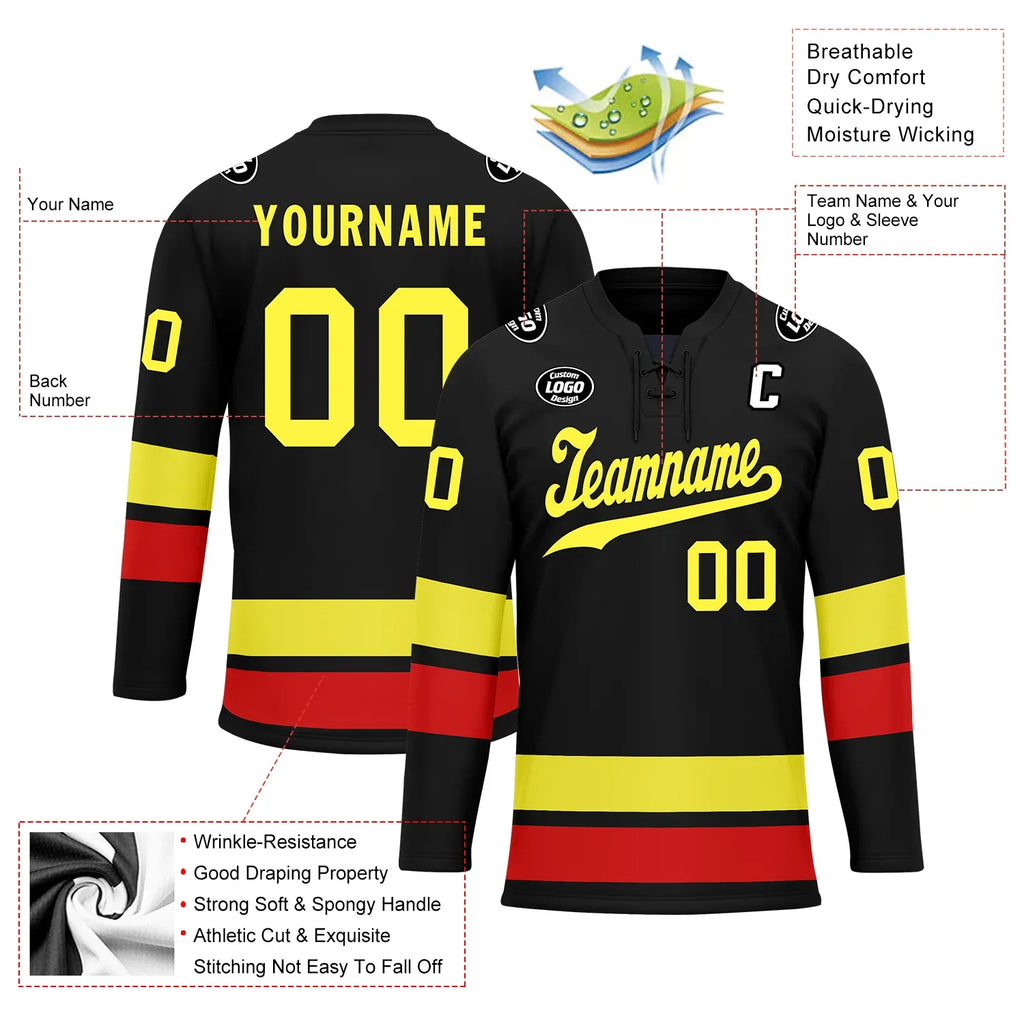 Custom Black Personalized Hockey Jersey HCKJ01-D0a70dd - Coolcustomize