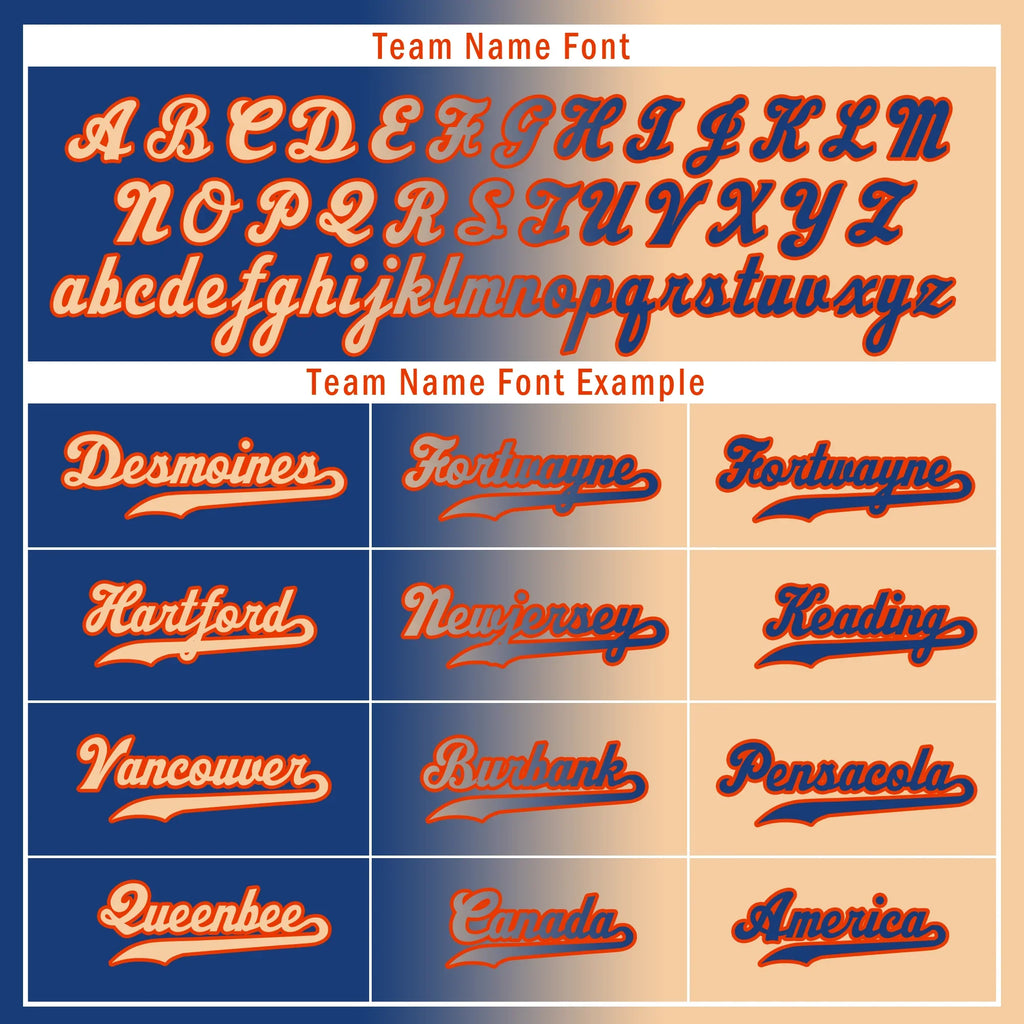 Custom Blue Beige Gradient Fashion Personalized Authentic Baseball Jersey BSBJ01-D0a7077 - Coolcustomize