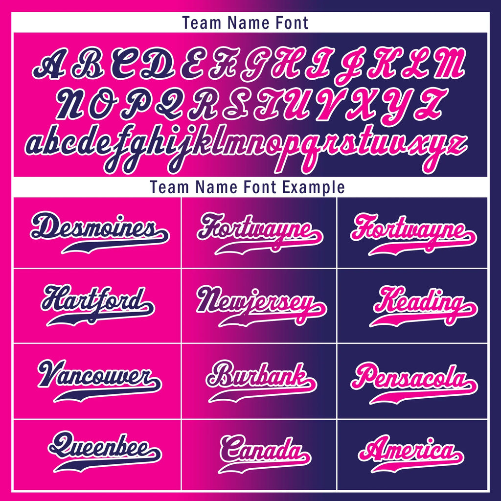 Custom Pink Blue Gradient Fashion Personalized Authentic Baseball Jersey BSBJ01-D0a7aab - Coolcustomize