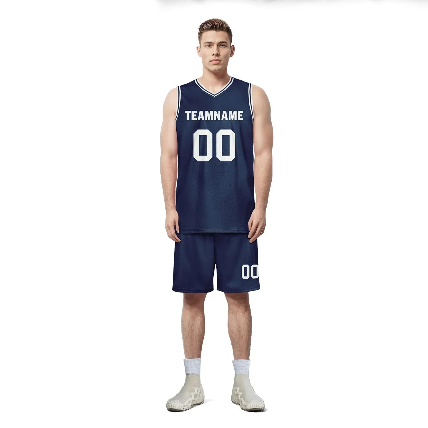 Custom Blue Classic Style Sports Uniform Basketball Jersey BBJ01-D020105-9 - Coolcustomize