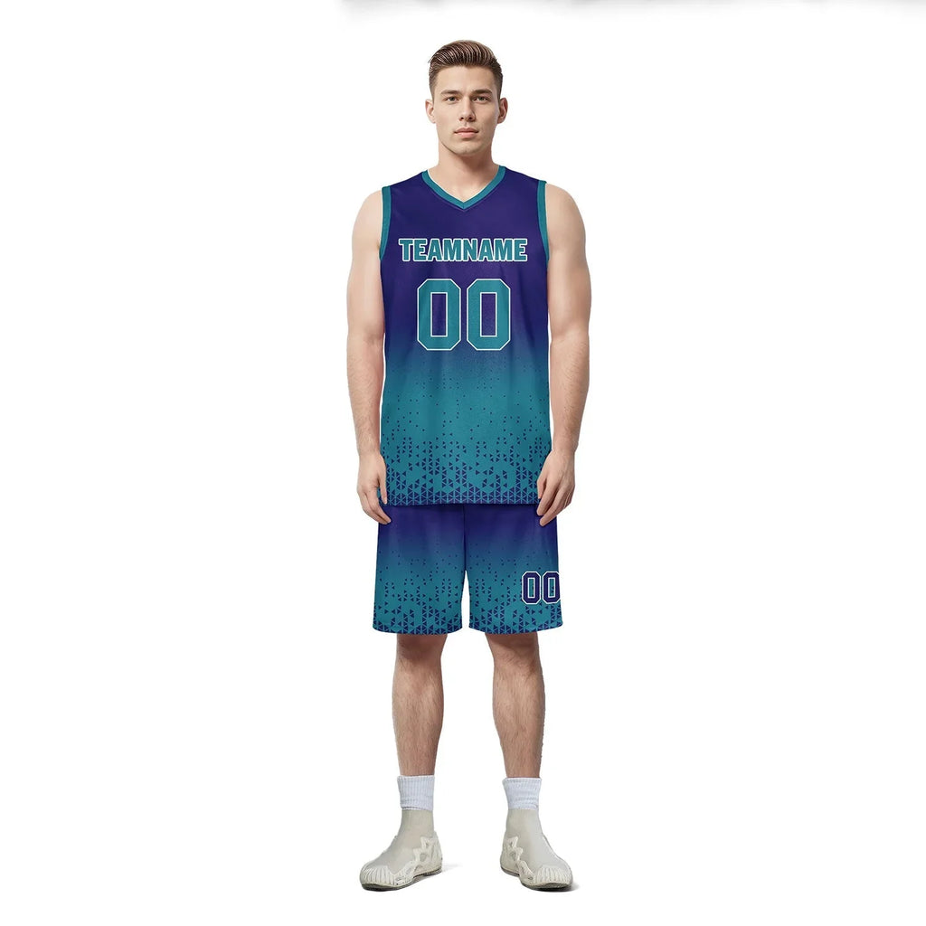 Custom Blue Fade Fashion Sports Uniform Basketball Jersey BBJ01-D020102-9 - Coolcustomize