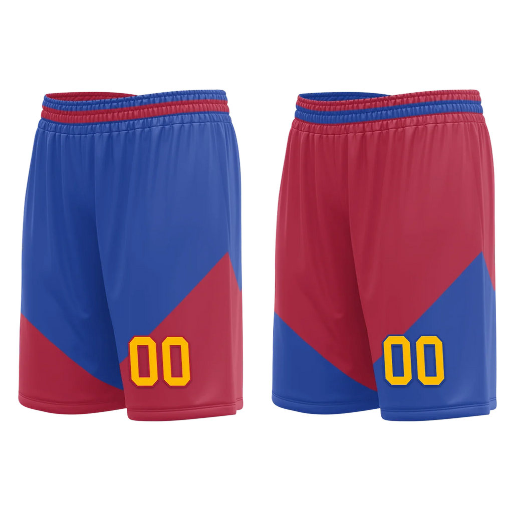 Custom Blue Red Classic Style Reversible Basketball Uniform Personalized COOLMAX BBJR-D017029 - Coolcustomize