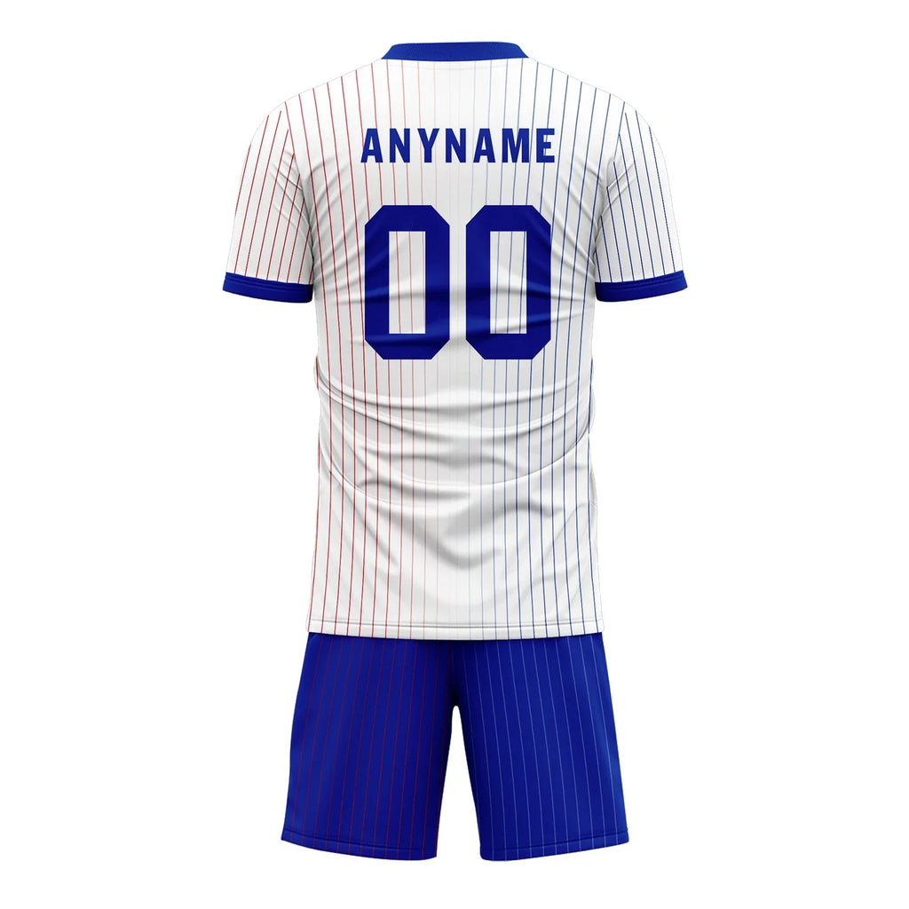 Custom France White Blue Soccer Sets Jersey Personalized SCJ101-D06141 - Coolcustomize