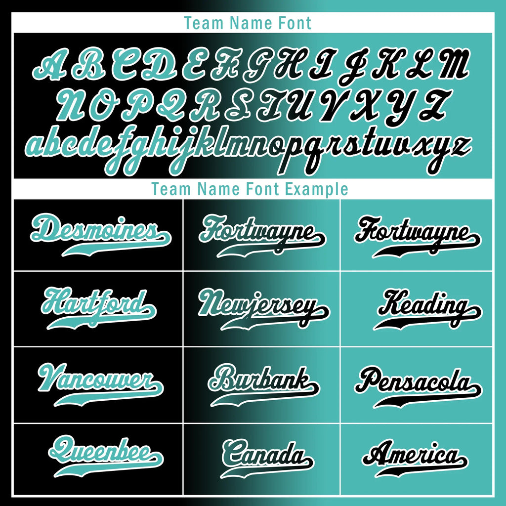 Custom Black Green Gradient Fashion Personalized Authentic Baseball Jersey BSBJ01-D0a7a0c - Coolcustomize