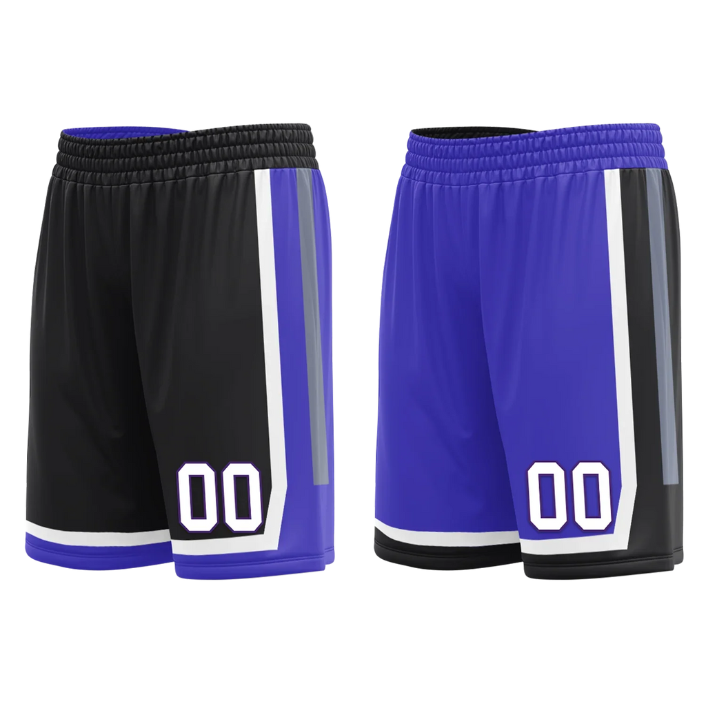 Custom Black Blue Classic Style Reversible Basketball Uniform Personalized COOLMAX BBJR-D017036 - Coolcustomize