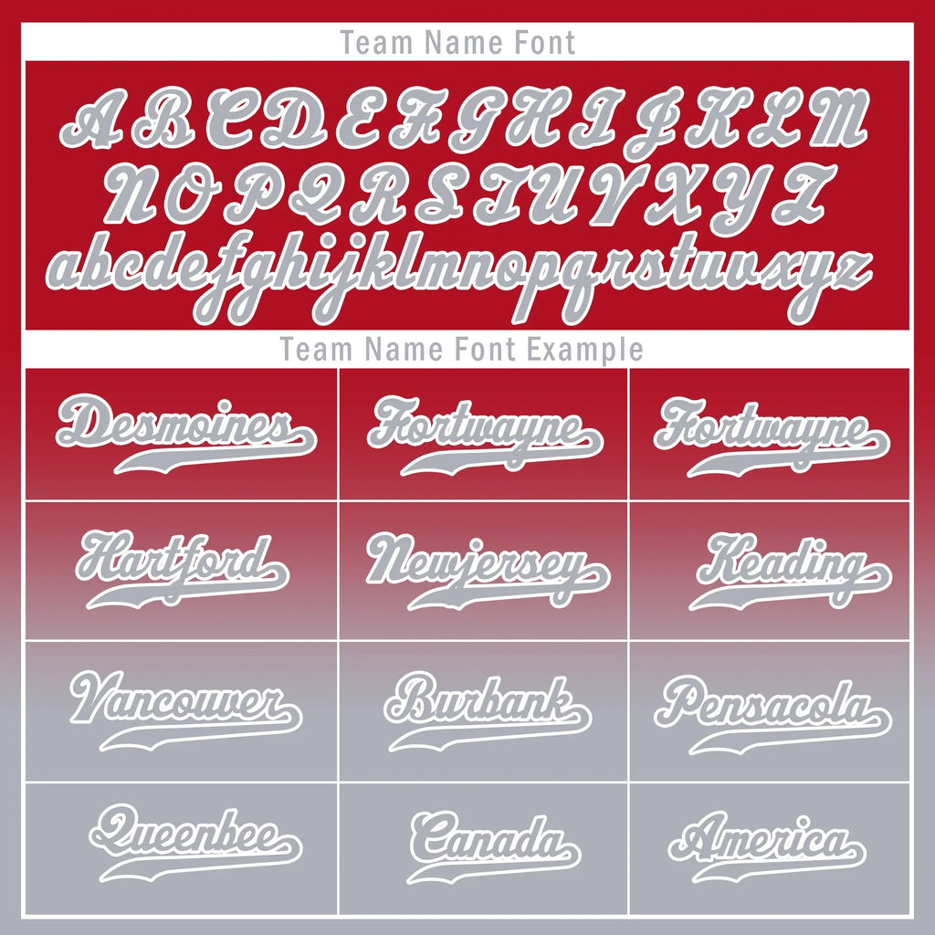Custom Red Grey Fade Fashion Personalized Authentic Baseball Jersey BSBJ01-D0a70bb - Coolcustomize