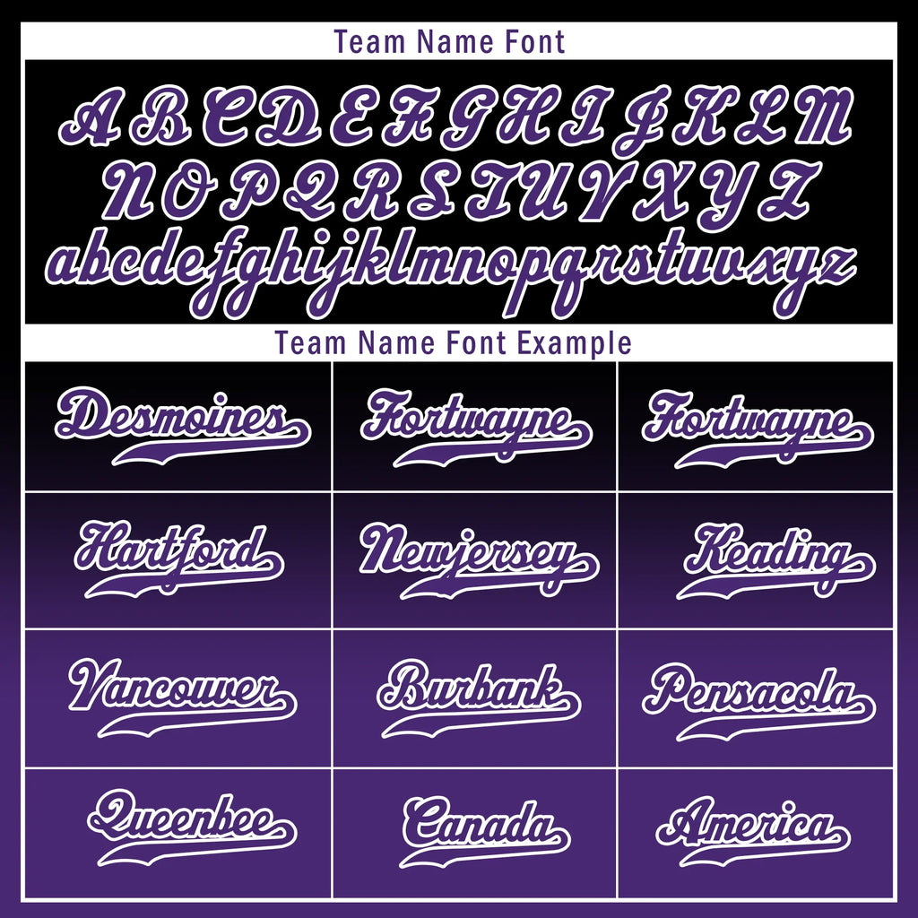 Custom Black Purple Fade Fashion Personalized Authentic Baseball Jersey BSBJ01-D0a70d0 - Coolcustomize