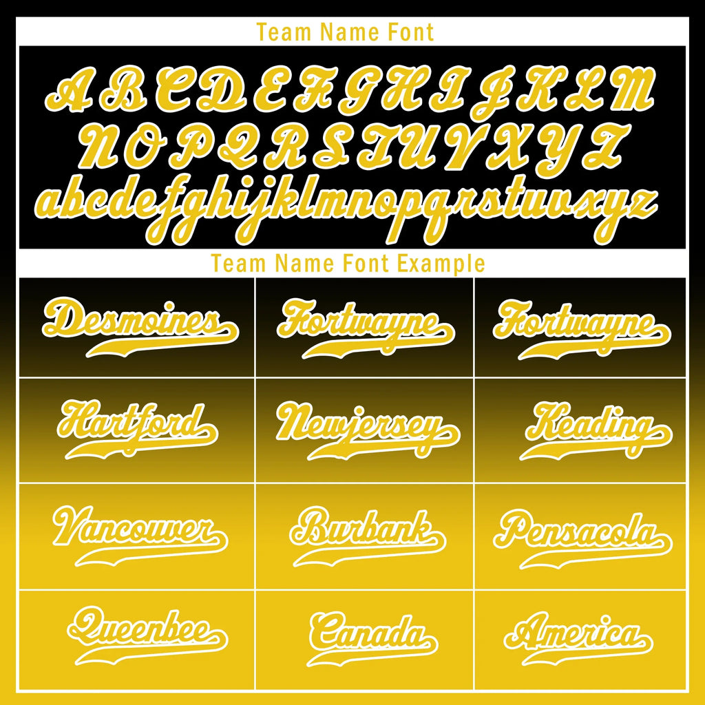 Custom Black Yellow Fade Fashion Personalized Authentic Baseball Jersey BSBJ01-D0a70cc - Coolcustomize
