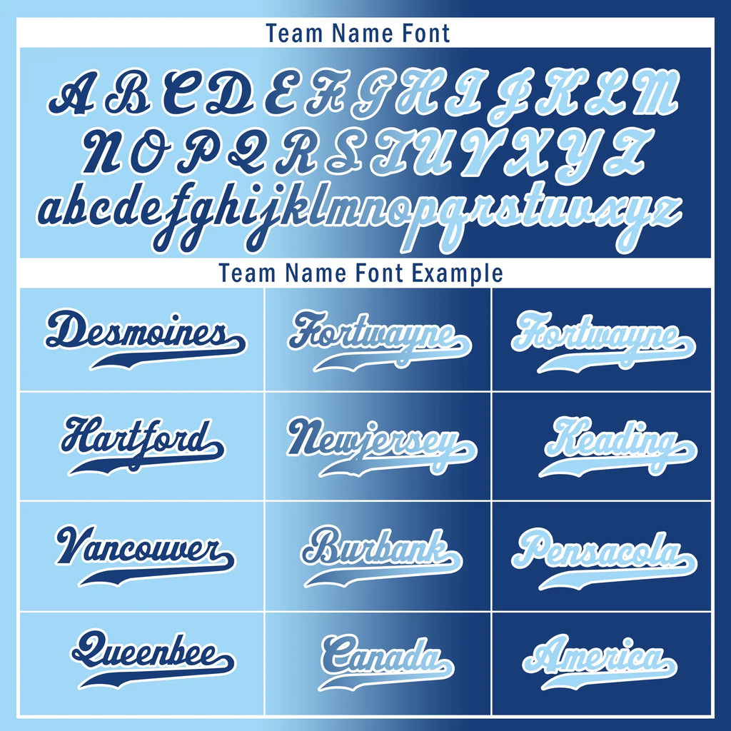 Custom Blue Gradient Fashion Personalized Authentic Baseball Jersey BSBJ01-D0a7078 - Coolcustomize