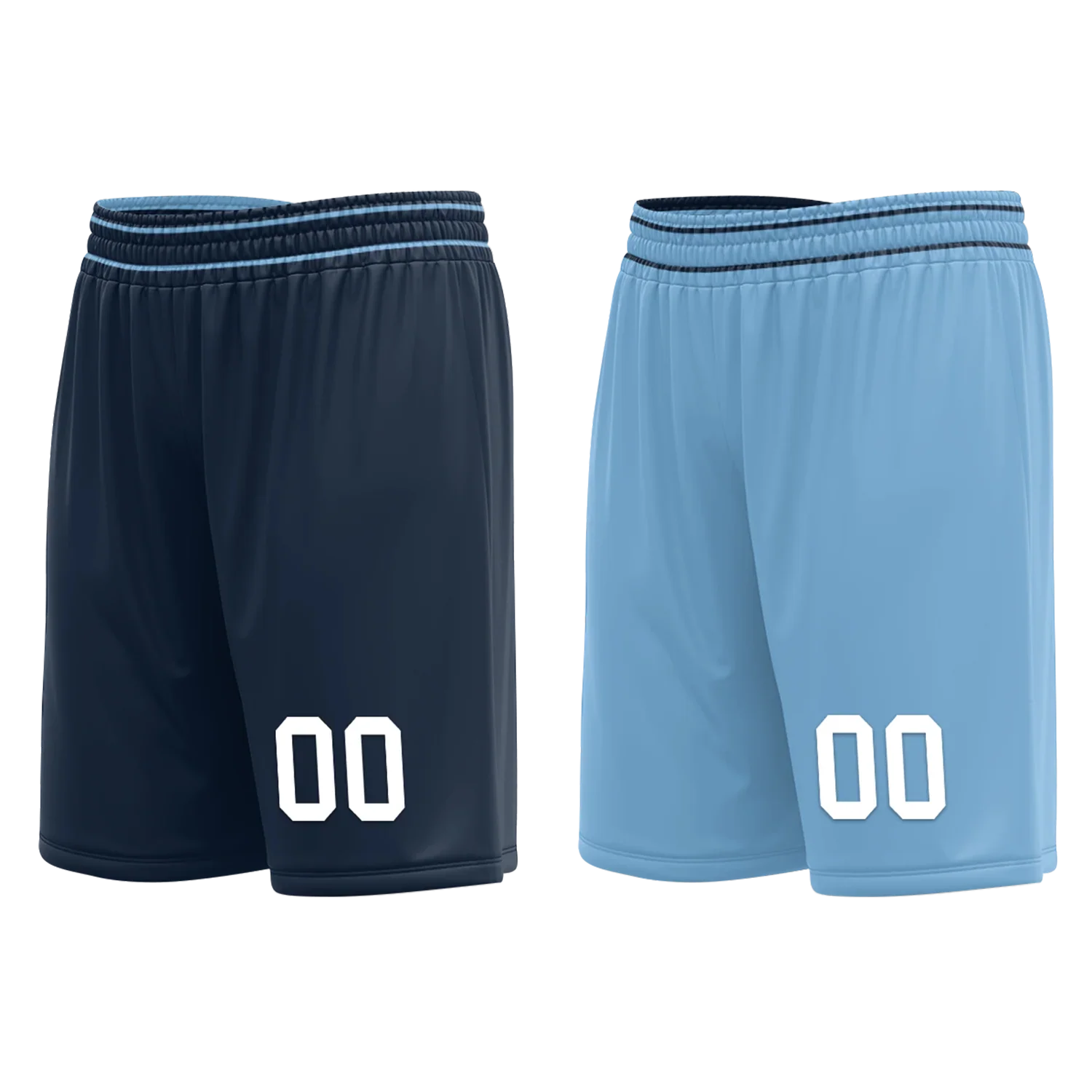 Custom Blue Classic Style Reversible Basketball Uniform Personalized COOLMAX BBJR-D017032 - Coolcustomize