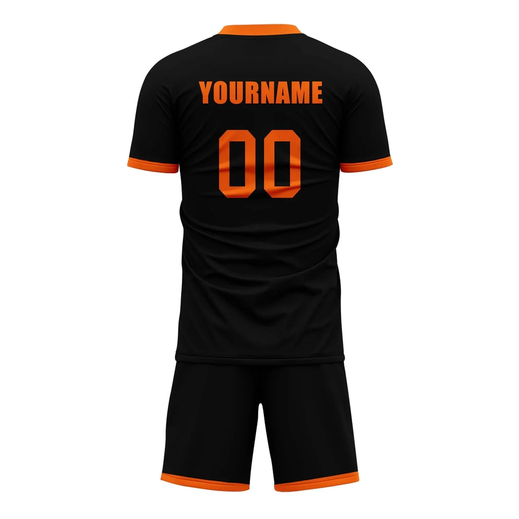 Custom Black Yellow Soccer Sets Jersey Personalized SCJ101-D020131-3 - Coolcustomize